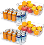 Transparent storage boxes for fridge & kitchen – set of 4