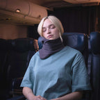 Travel Neck Pillow with Wraparound Support for Plane and Car