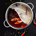 Twin Split Hot Pot Pan – Stainless Steel