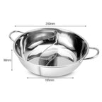 Twin Split Hot Pot Pan – Stainless Steel