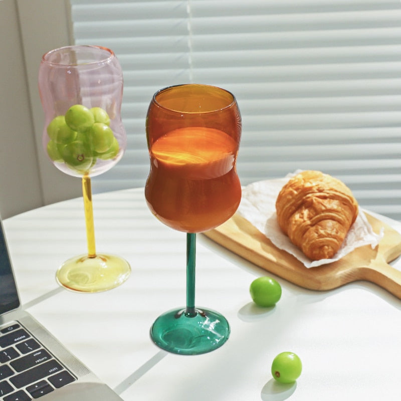 Two-Tone Chubby Wine Glass