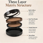 Two-Tone Waterproof Eyebrow Powder Stamp for Natural Full Brows in Seconds