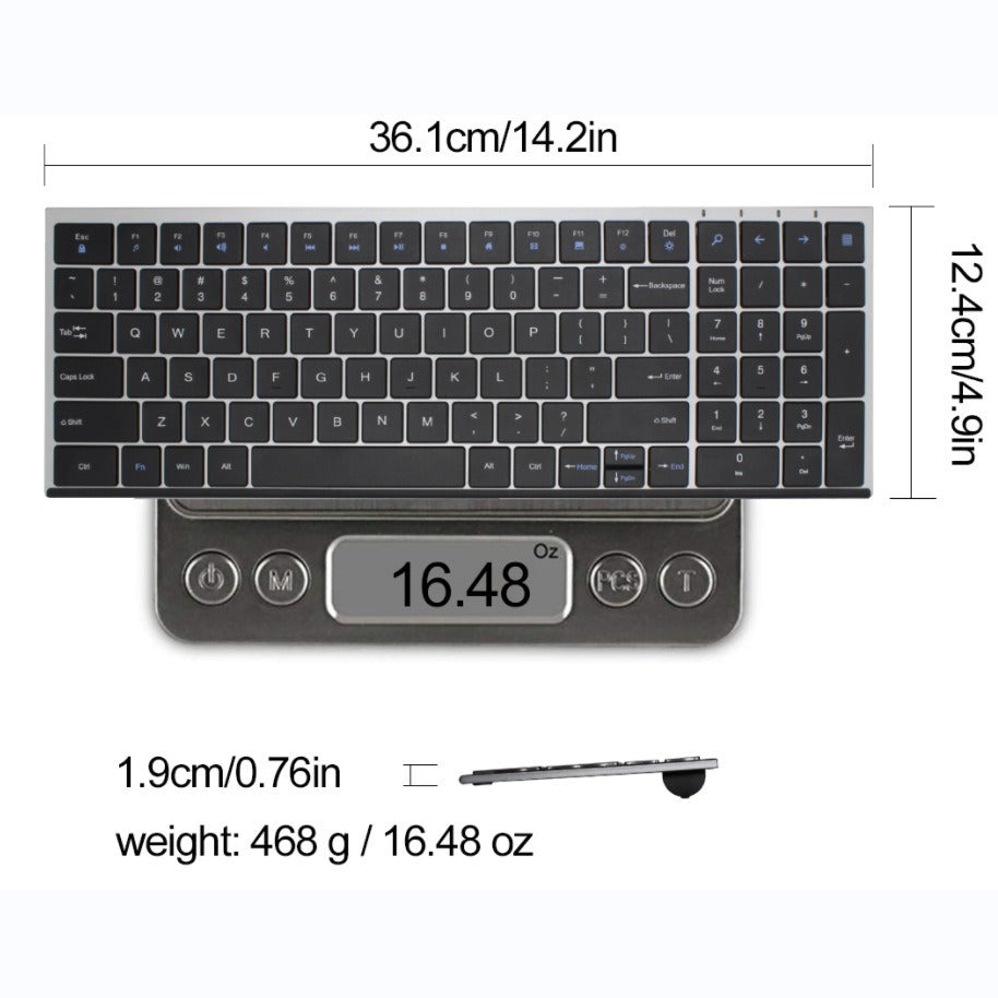 Ultra-Lightweight Wireless Keyboard with Long Battery Life