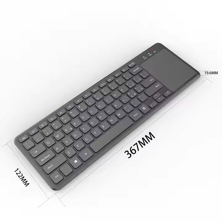 Ultra-slim wireless keyboard with touchpad