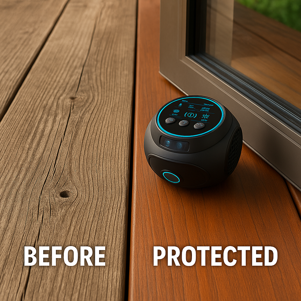 Boneroshop | Ultrasonic Bee & Wasp Repellent Device | Chemical-Free. 360° Coverage for Home & Outdoor Pest Control