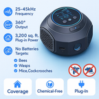 Boneroshop | Ultrasonic Bee & Wasp Repellent Device | Chemical-Free. 360° Coverage for Home & Outdoor Pest Control