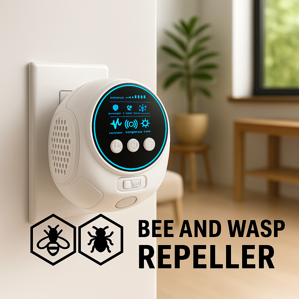 Boneroshop | Ultrasonic Bee & Wasp Repellent Device | Chemical-Free. 360° Coverage for Home & Outdoor Pest Control