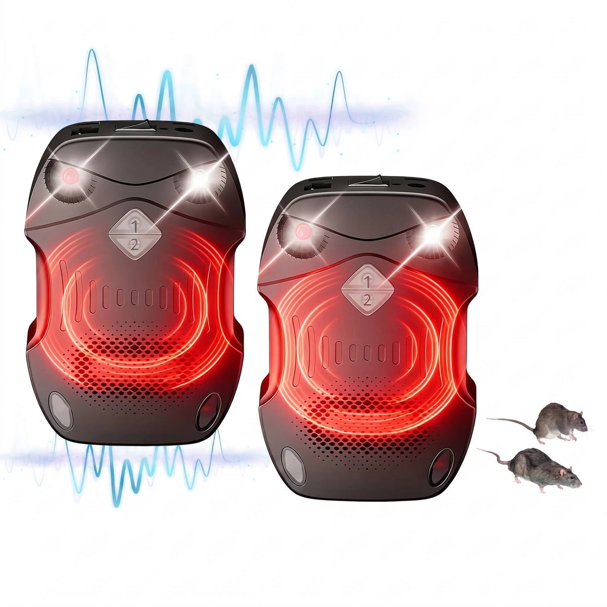 Ultrasonic Car Rodent Repeller, Under-Bonnet Engine Protection, 2 Pack