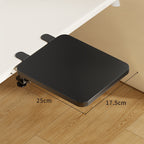 Under-Desk Bamboo Slide-Out Work Surface Clamp-Mounted Keyboard & Mouse Platform