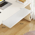 Under-Desk Bamboo Slide-Out Work Surface Clamp-Mounted Keyboard & Mouse Platform