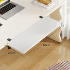 Under-Desk Bamboo Slide-Out Work Surface Clamp-Mounted Keyboard & Mouse Platform