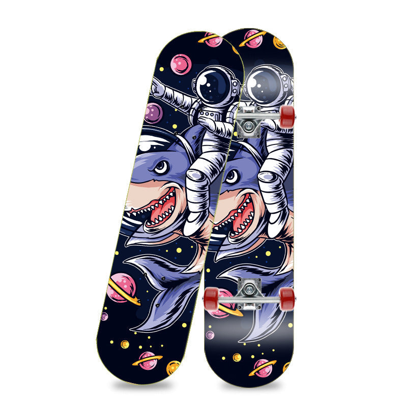 Unicorn-themed skateboard