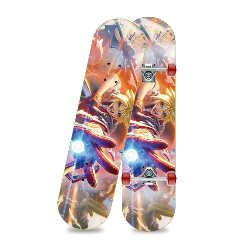 Unicorn-themed skateboard