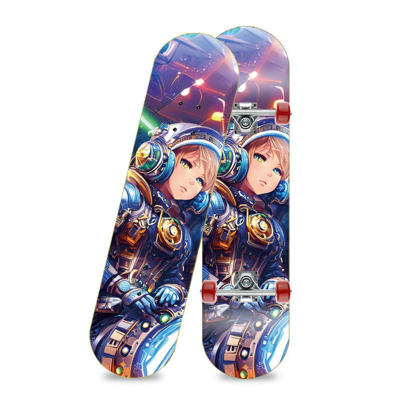 Unicorn-themed skateboard