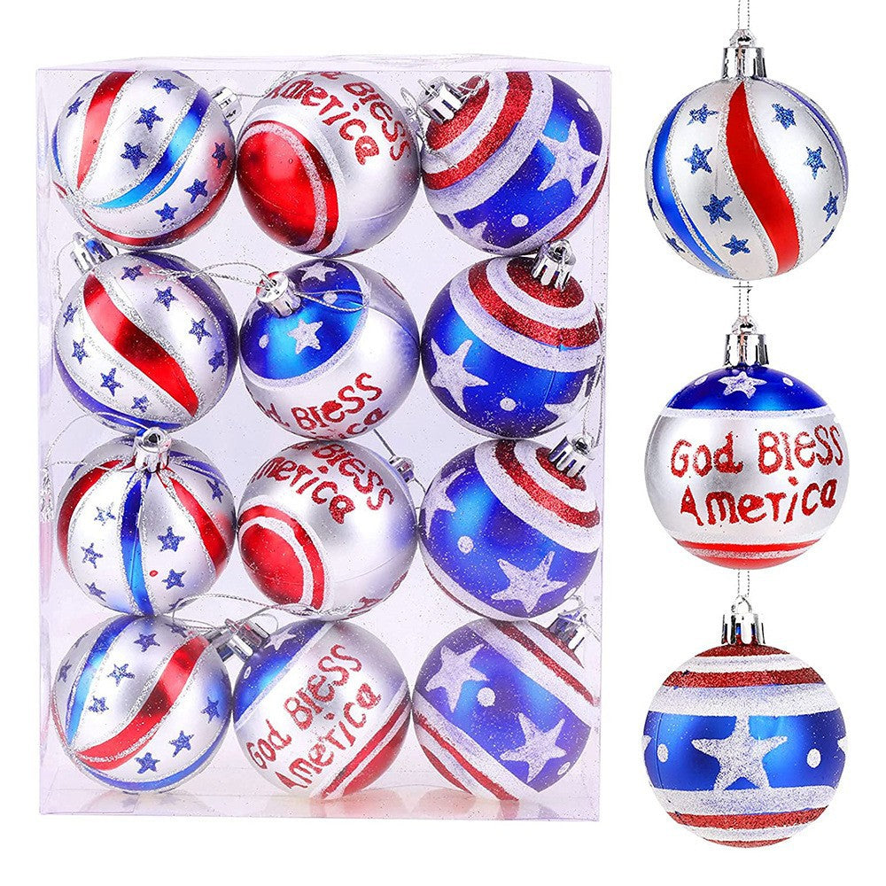 Unisex Festive Christmas Bauble Set with Star and Text Design