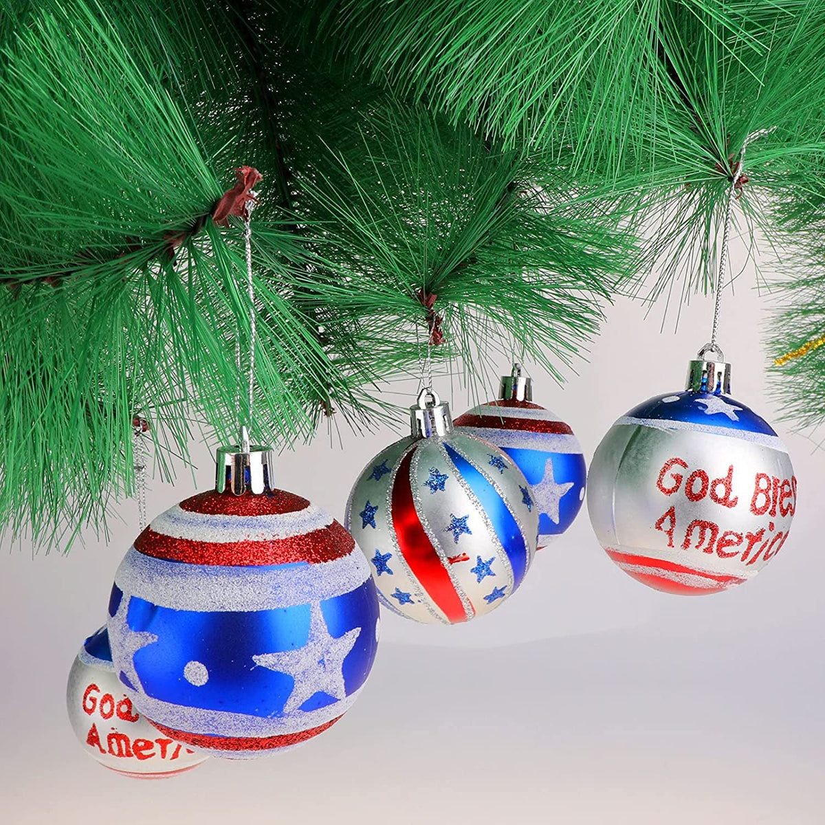Unisex Festive Christmas Bauble Set with Star and Text Design