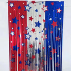Unisex Nano Glittering Party Curtain with Star Motif Photo Background
