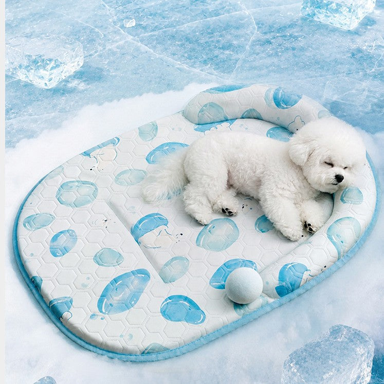 Unisex Padded Baby Play Mat with Elevated Headrest Edge and Non-Slip Bottom