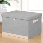 Upholstered storage ottoman