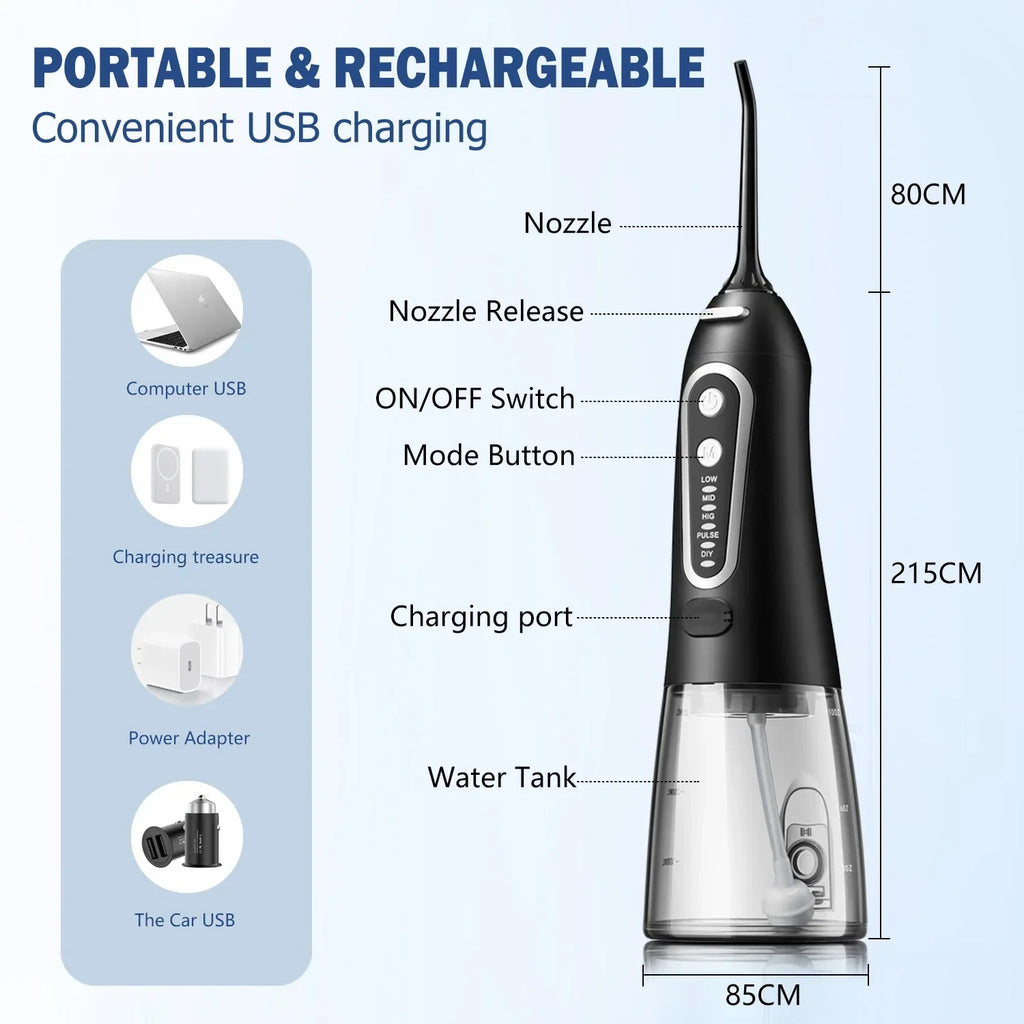USB Rechargeable Cordless Water Flosser
