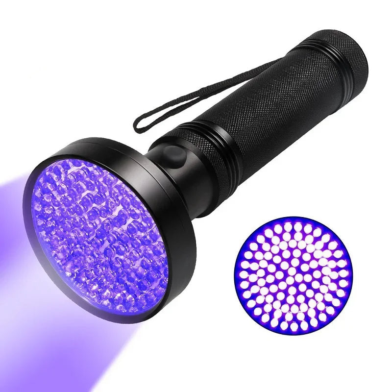 UV Torch, 100-LED 395nm Blacklight for Hidden Stains and Pests