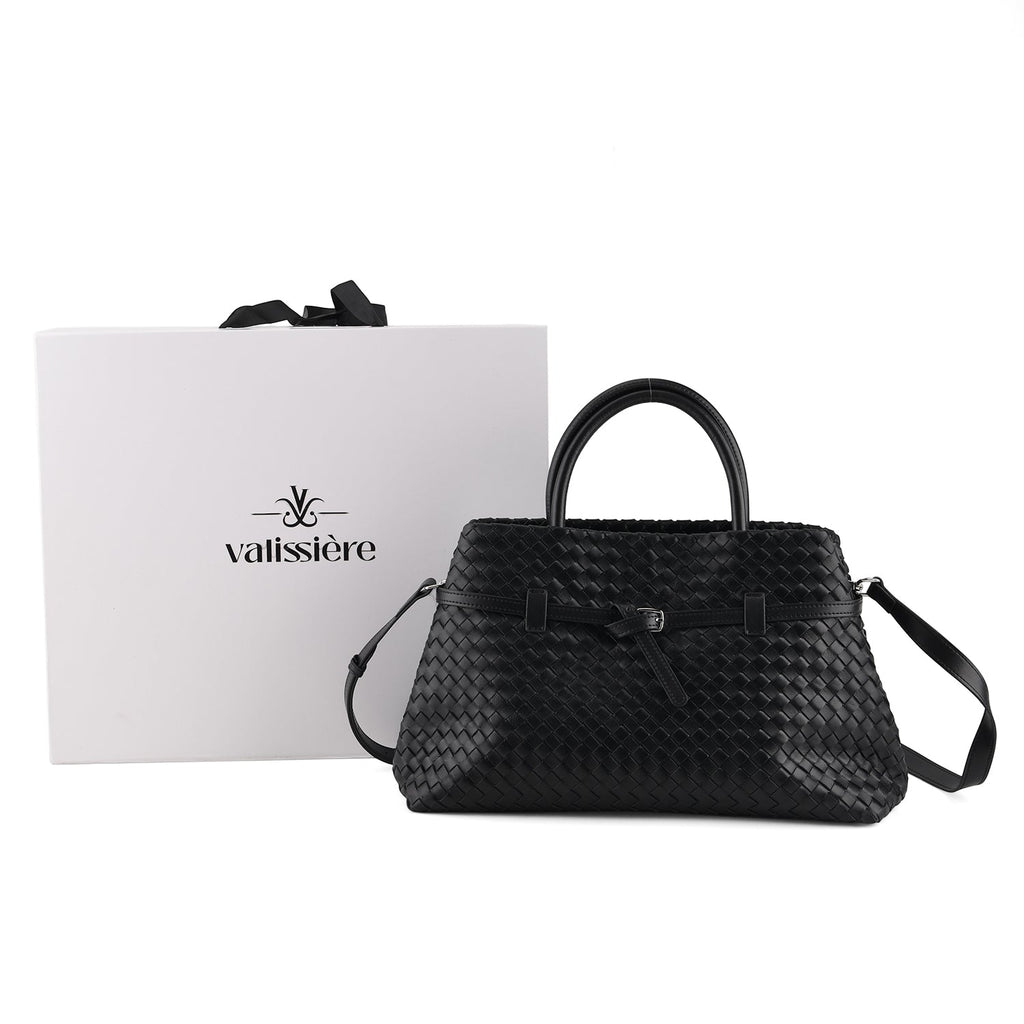 Valissiere Women's Genuine Leather Crossbody Bag with Multi-Pocket Storage