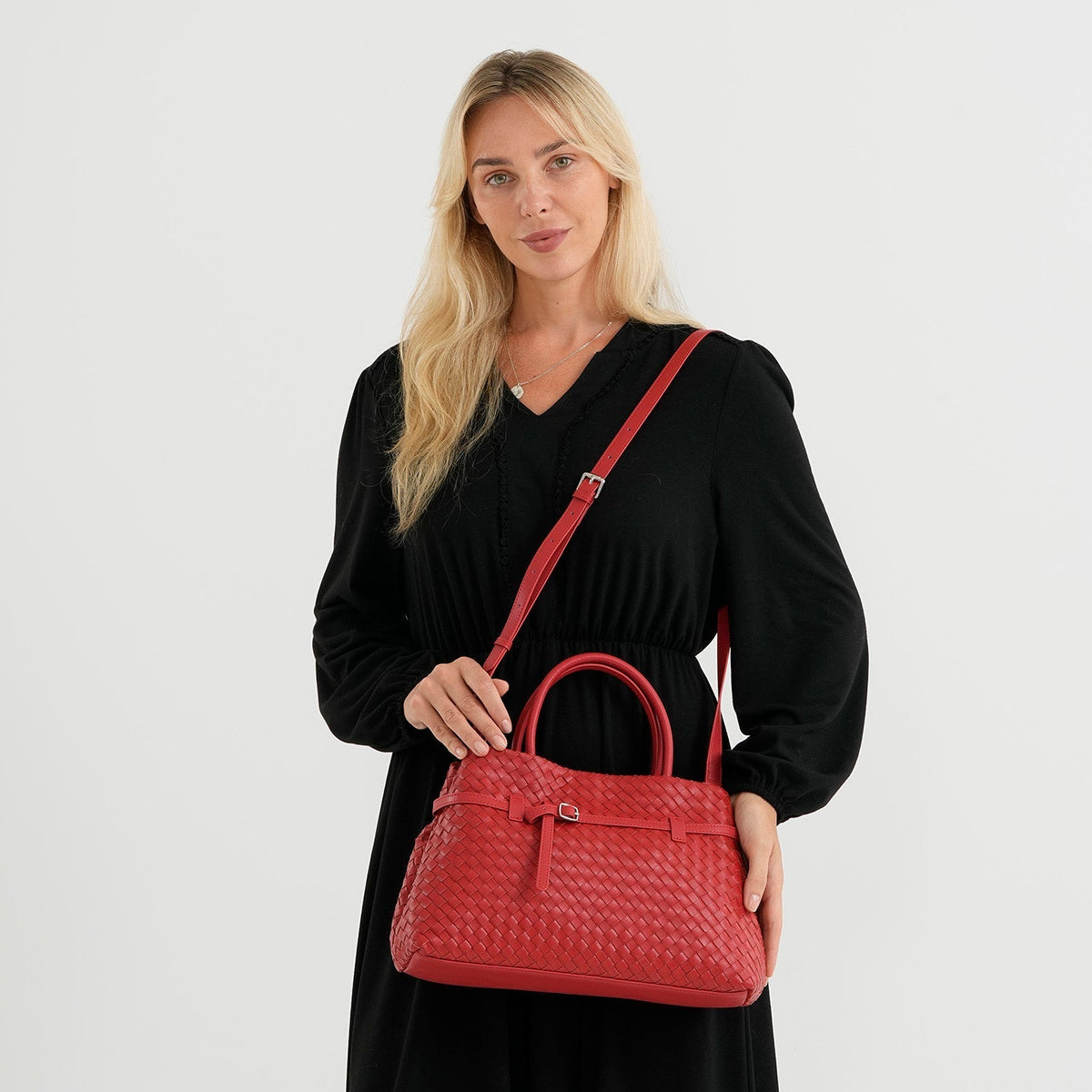 Valissiere Women's Genuine Leather Crossbody Bag with Multi-Pocket Storage