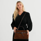 Valissiere Women's Genuine Leather Crossbody Bag with Multi-Pocket Storage