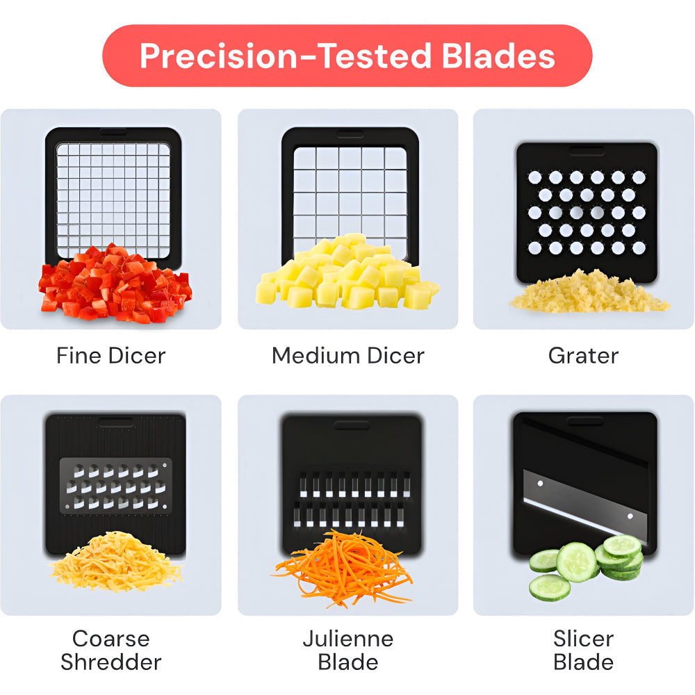 Vegetable Chopper Manual Food Prep Cutter Set