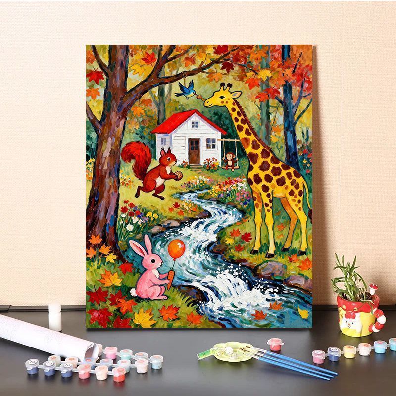 Vibrant Nature-Themed Paint by Numbers Art Kit