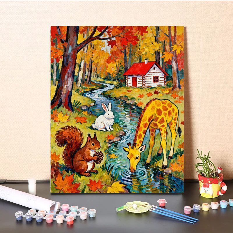 Vibrant Nature-Themed Paint by Numbers Art Kit