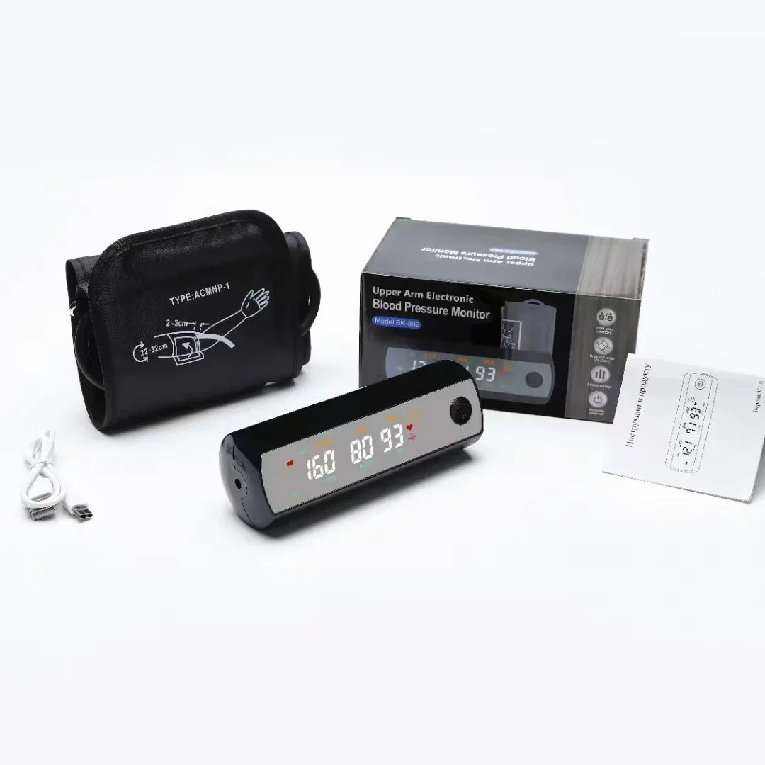 VitalScan Rechargeable LCD Arm Blood Pressure Monitor with Voice Function