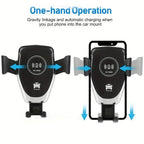 Voltano wireless car phone holder with fast charging for air vent