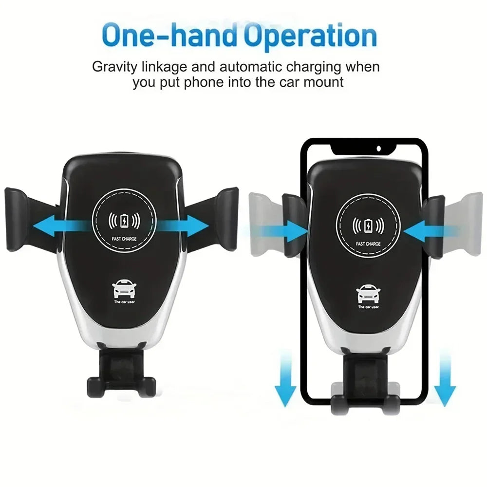 Voltano wireless car phone holder with fast charging for air vent
