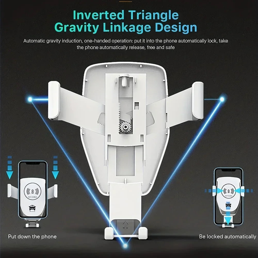 Voltano wireless car phone holder with fast charging for air vent