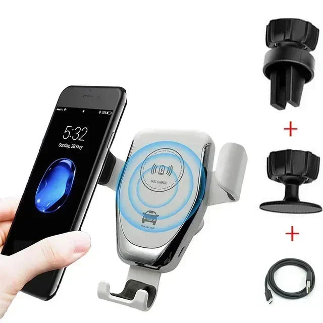 Voltano wireless car phone holder with fast charging for air vent