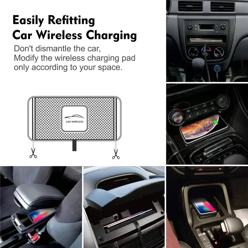 Boneroshop | Voltigo Wireless Charging Pad | 15W Fast Charger | Non-Slip & Ultra-Slim | Compatible with iPhone & Samsung