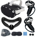 VR headset with ergonomic head strap and protective cover