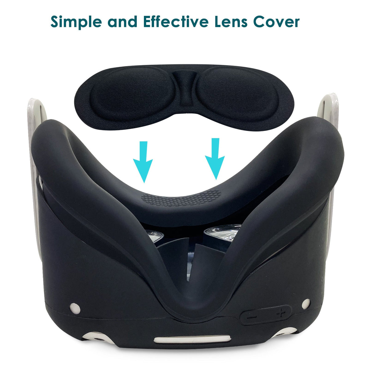 VR headset with ergonomic head strap and protective cover