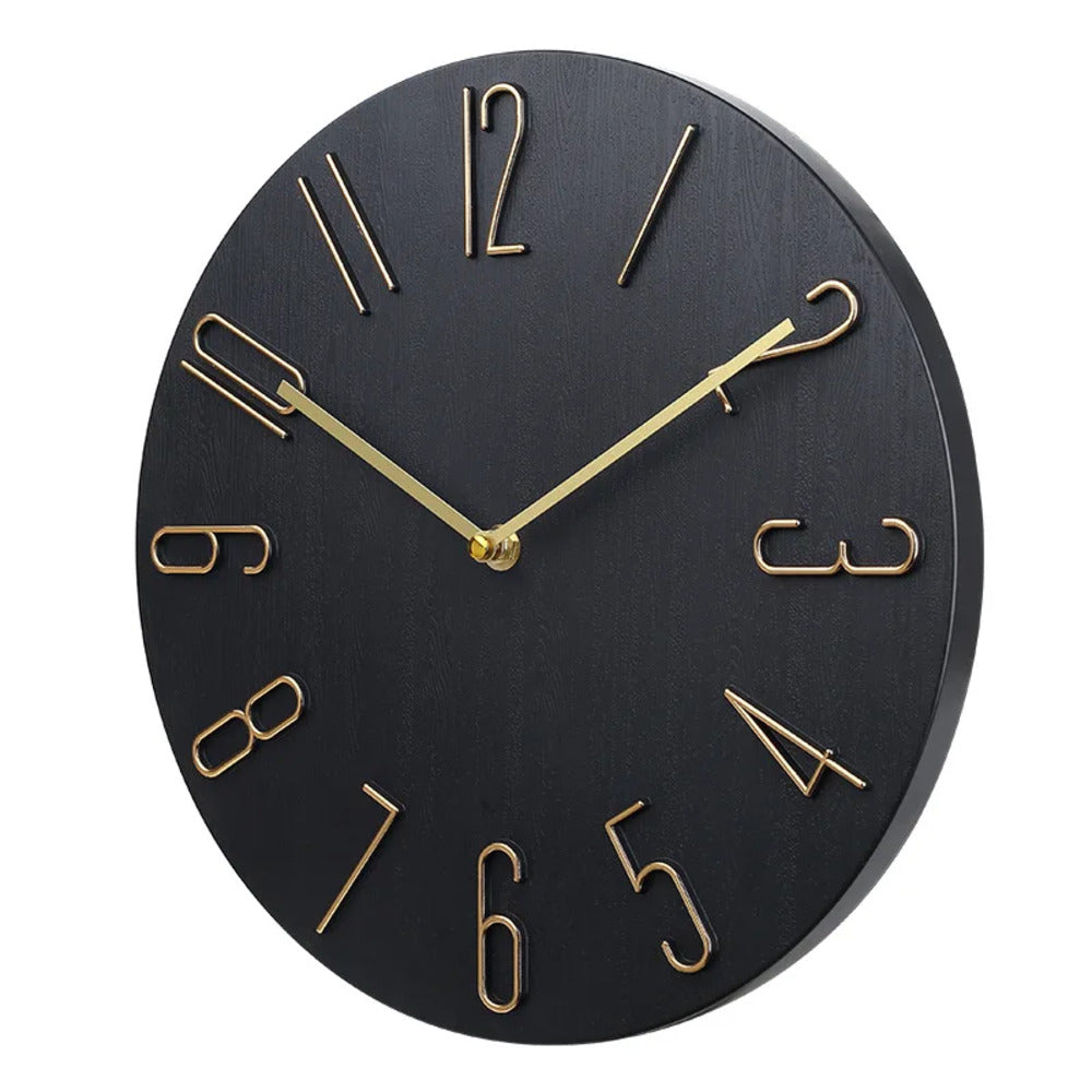 Wall Clock | Flat Round Face | Rear Mounting Hook