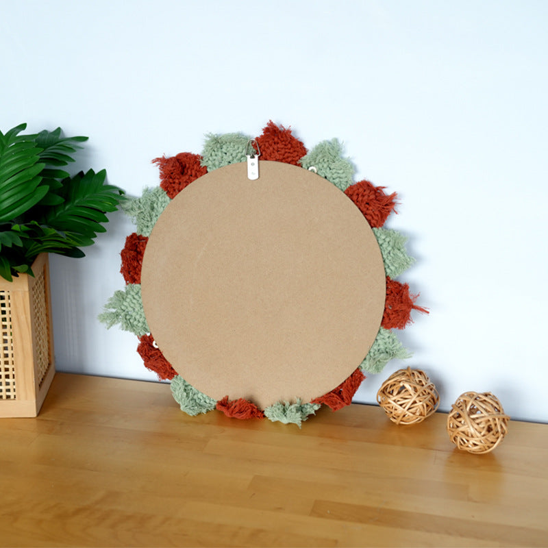 Wall Mirror with Decorative Macramé Frame