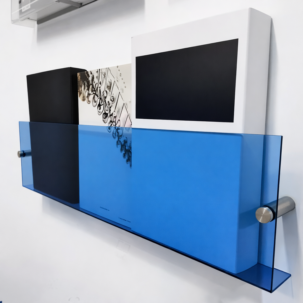 Wall Shelf Acrylic Floating Magazine Display Storage Organiser
