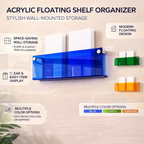 Wall Shelf Acrylic Floating Magazine Display Storage Organiser