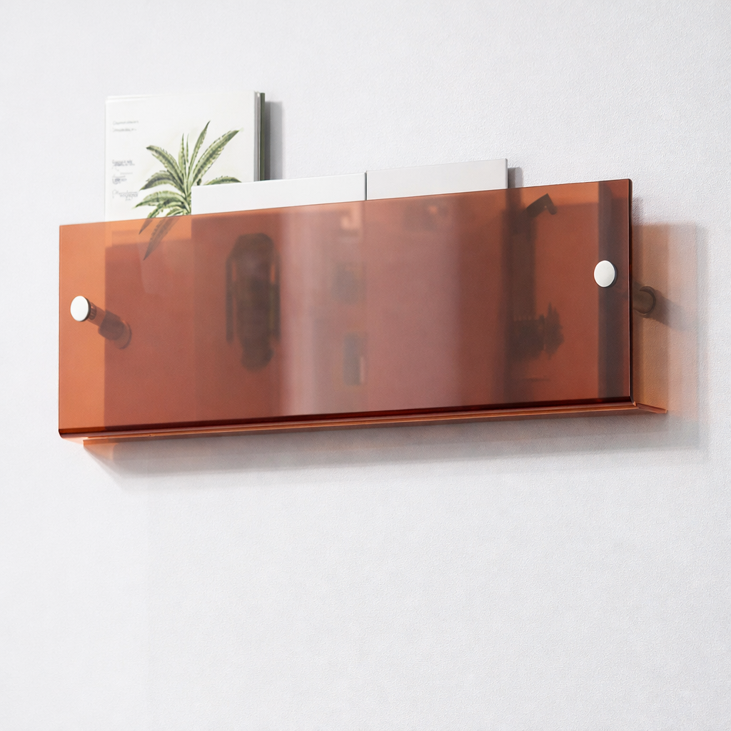 Wall Shelf Acrylic Floating Magazine Display Storage Organiser