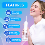 Water Flosser Pro — 1200 Pulses/Minute, 300 ml Tank, 5 Modes