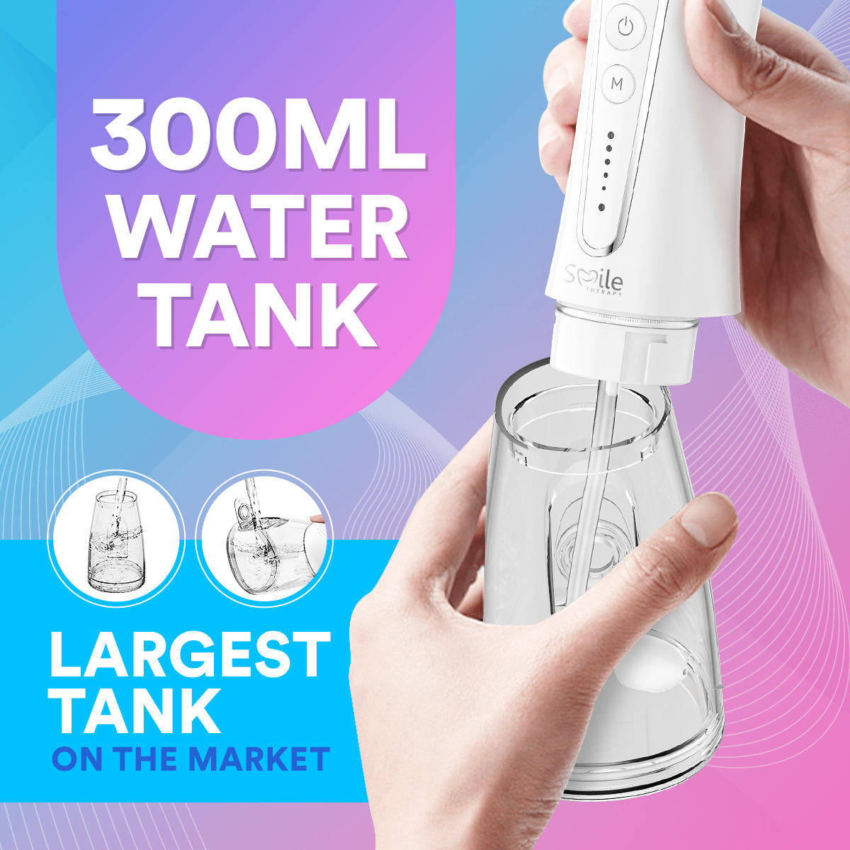 Water Flosser Pro — 1200 Pulses/Minute, 300 ml Tank, 5 Modes
