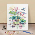 Water Lily and Kingfisher Paint by Numbers Kit