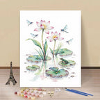 Water Lily and Kingfisher Paint by Numbers Kit