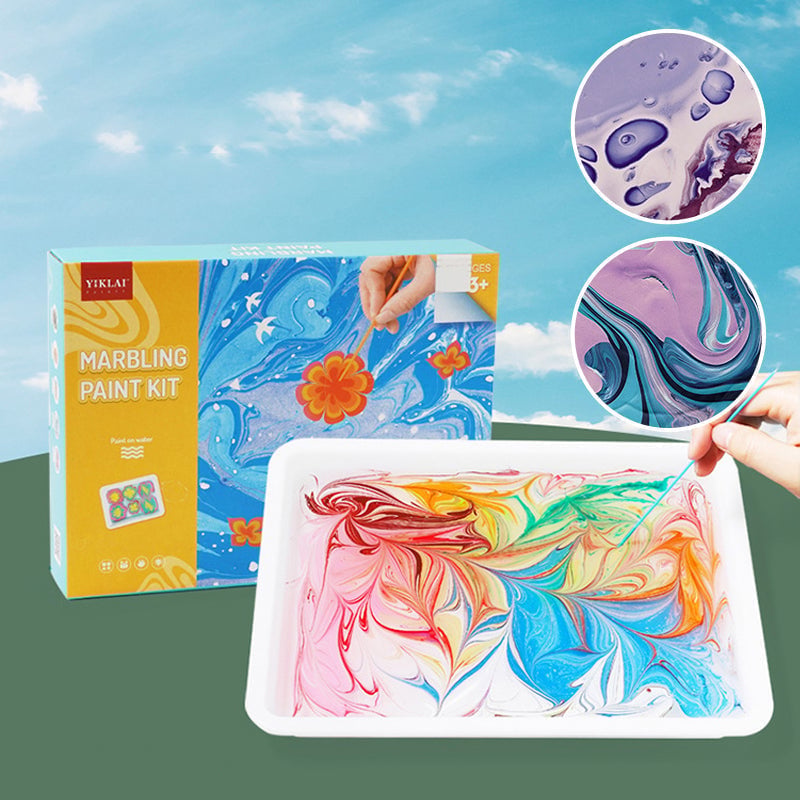 Water marbling paint kit for art