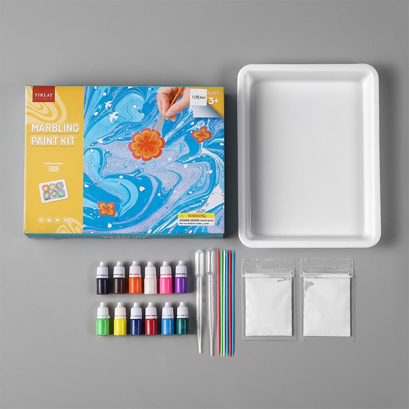Water marbling paint kit for art